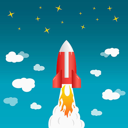 火箭发射船矢量图