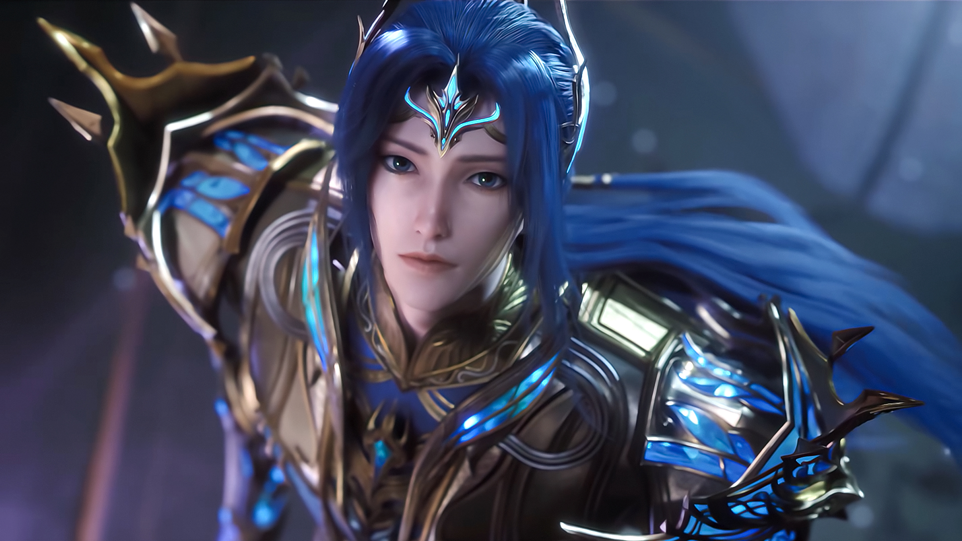 动漫壁纸|《斗罗大陆双神战双神》国漫男神唐三海神高清壁纸