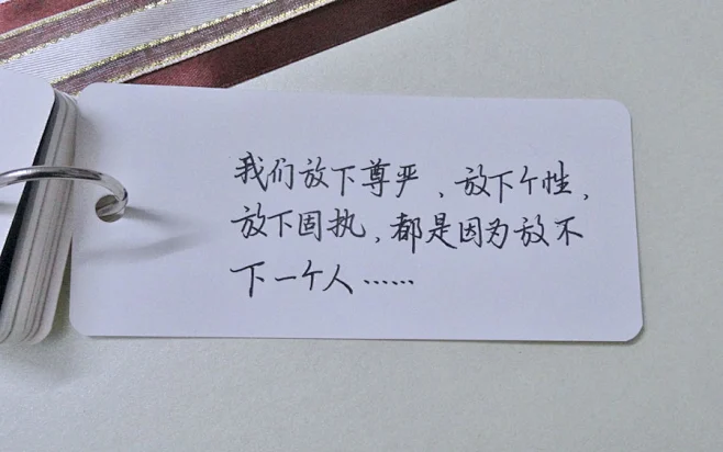 我们放下固执,放下个性,放下尊严,都只因为,放不下一个人.