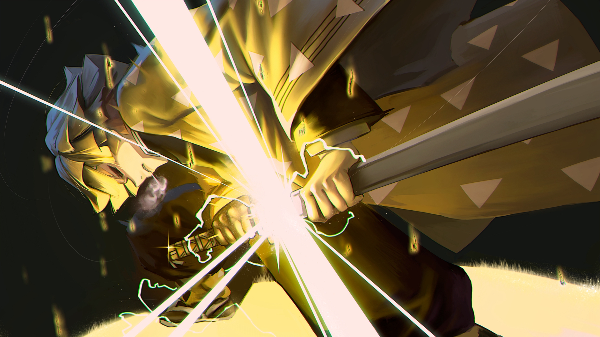 鬼灭之刃我妻善逸高清桌面壁纸