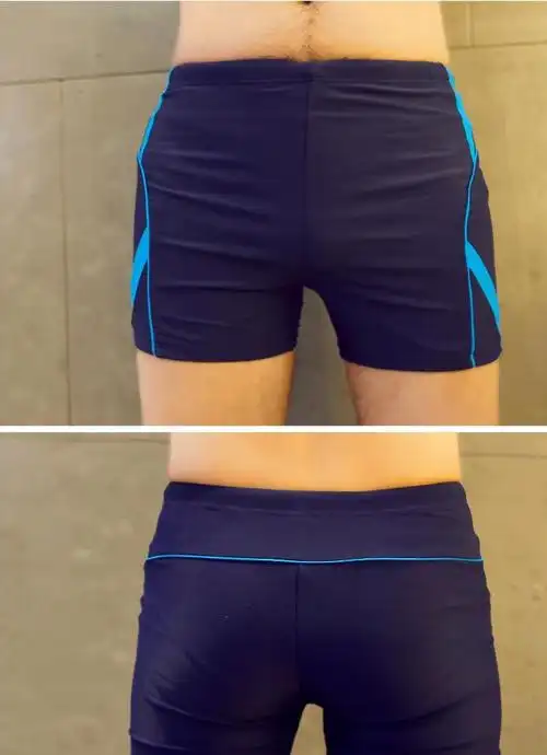 夏克男士泳裤男平角正品时尚性感加肥大码速干宽松游泳裤