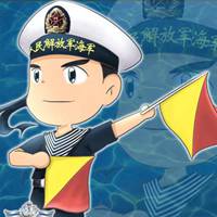 戴海军帽的卡通头像 中国人民海军卡通头像图【点击鼠标右键下载】