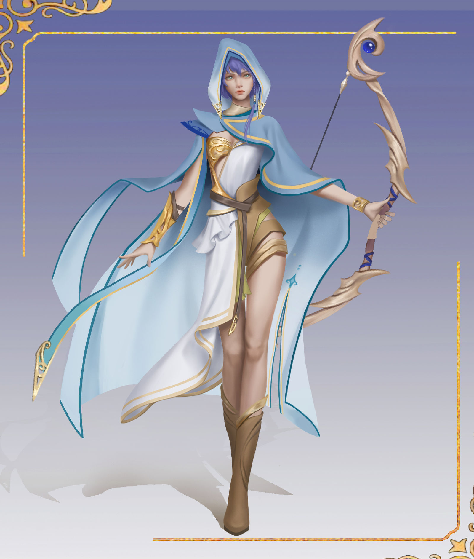 弓箭手立绘插画图片壁纸