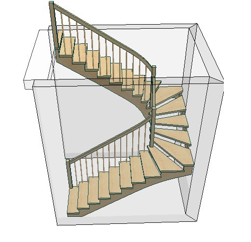 就是类似于这样的楼梯,中间转角休息平台也做几个踏步