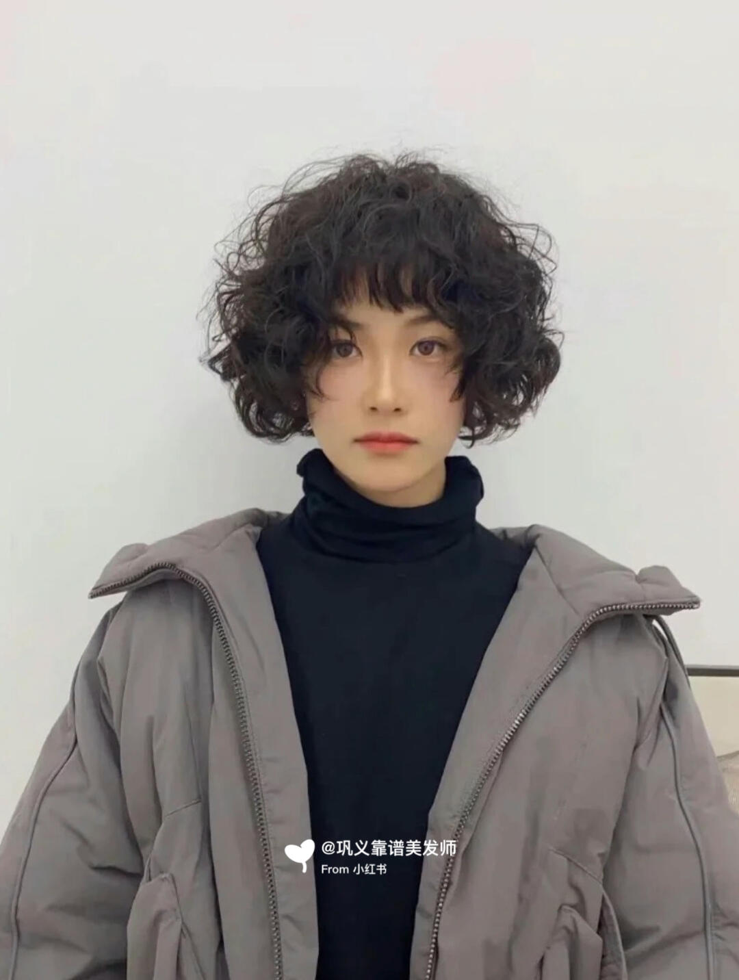 女生短发发型  #短发羊毛卷  #羊毛卷  #adhair羊毛卷  #圆脸发型