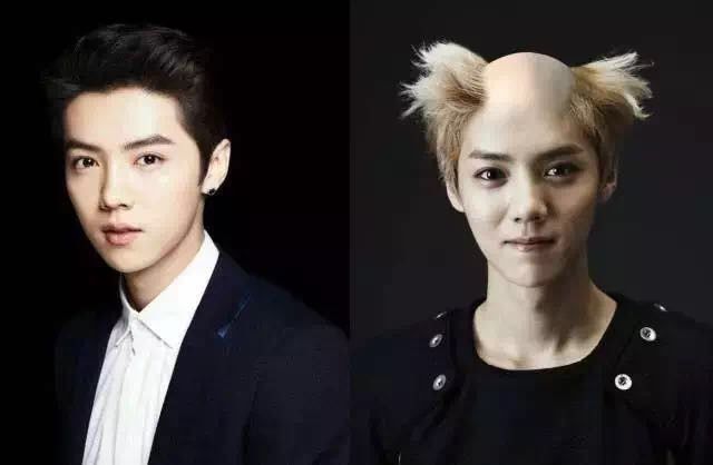 没了头发,鹿晗也得跪