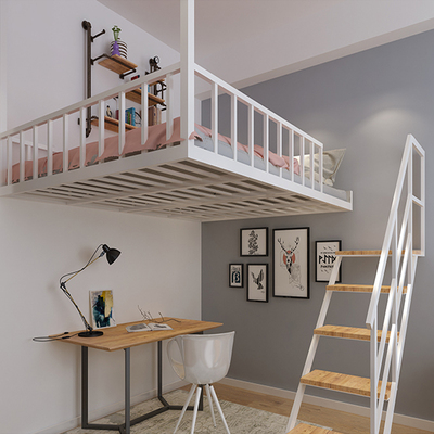 阁楼北欧定制吊床户型空中悬挂式高架铁艺