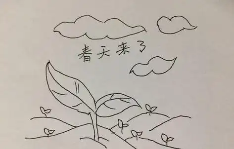 春季简笔画春季简笔画图片风景