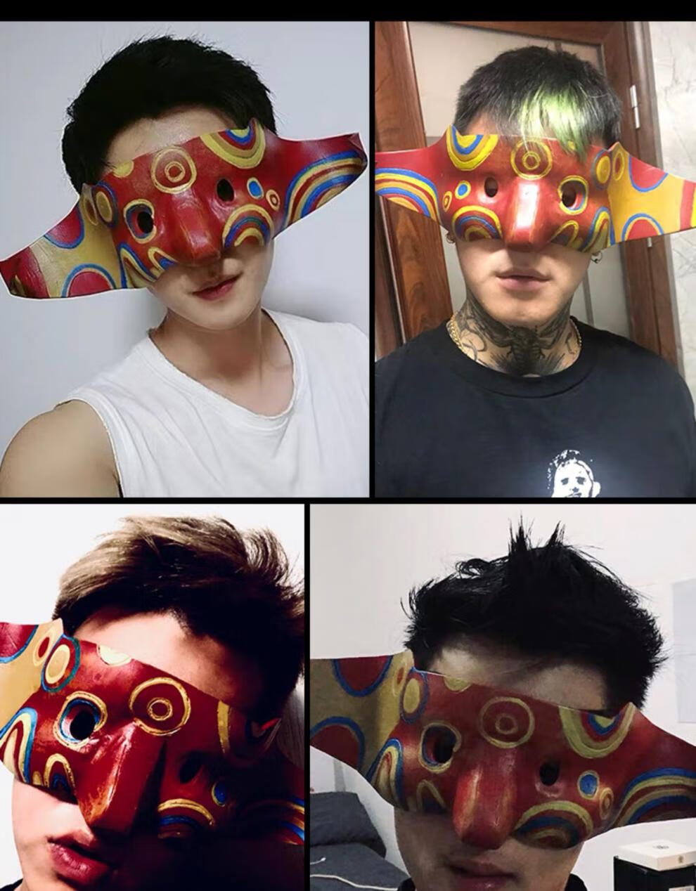 吴彦祖同款阿祖面具 吴彦祖同款面具新警察故事万圣节恐怖装扮劫匪