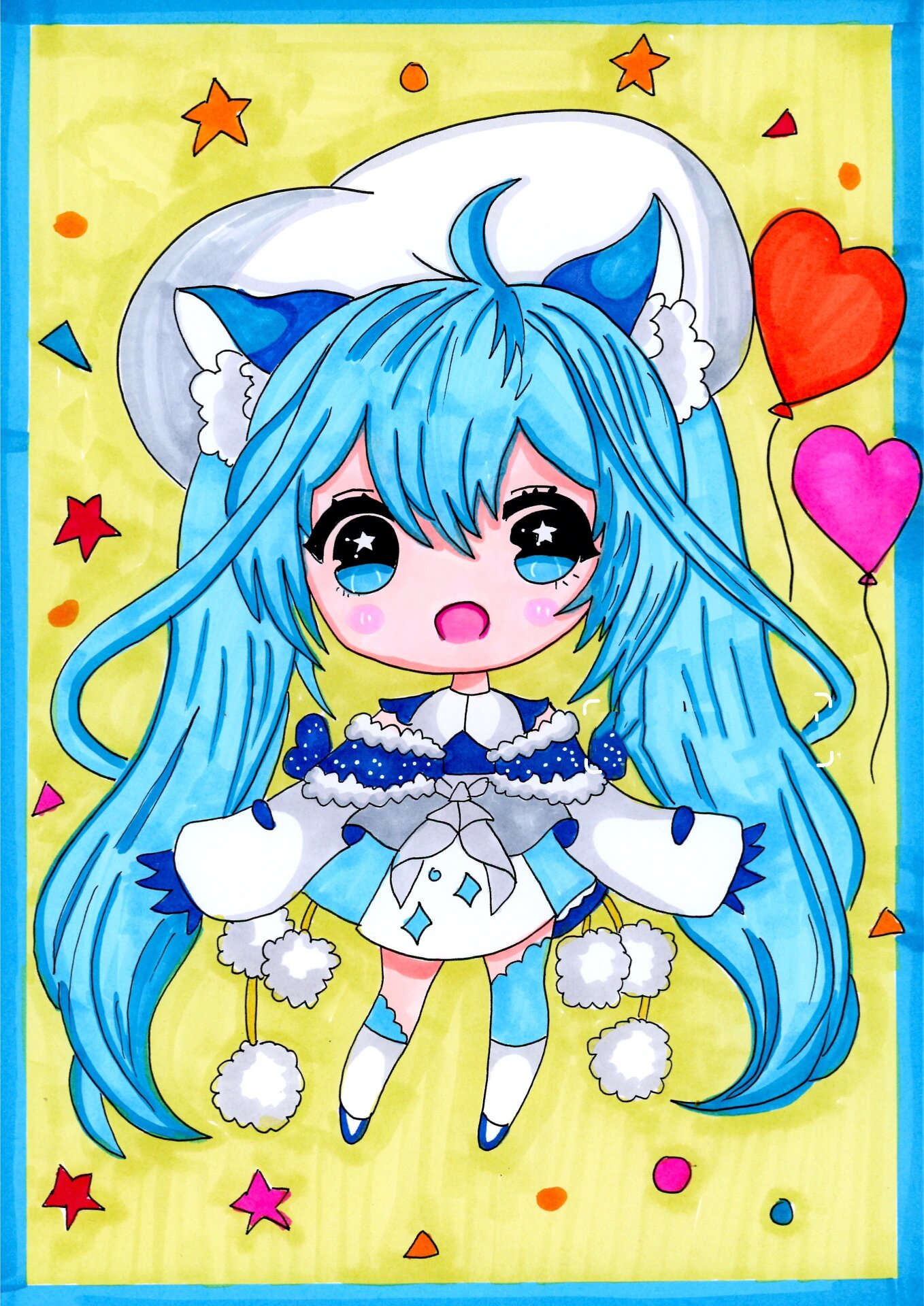 可爱女生q版卡通漫画动漫人物