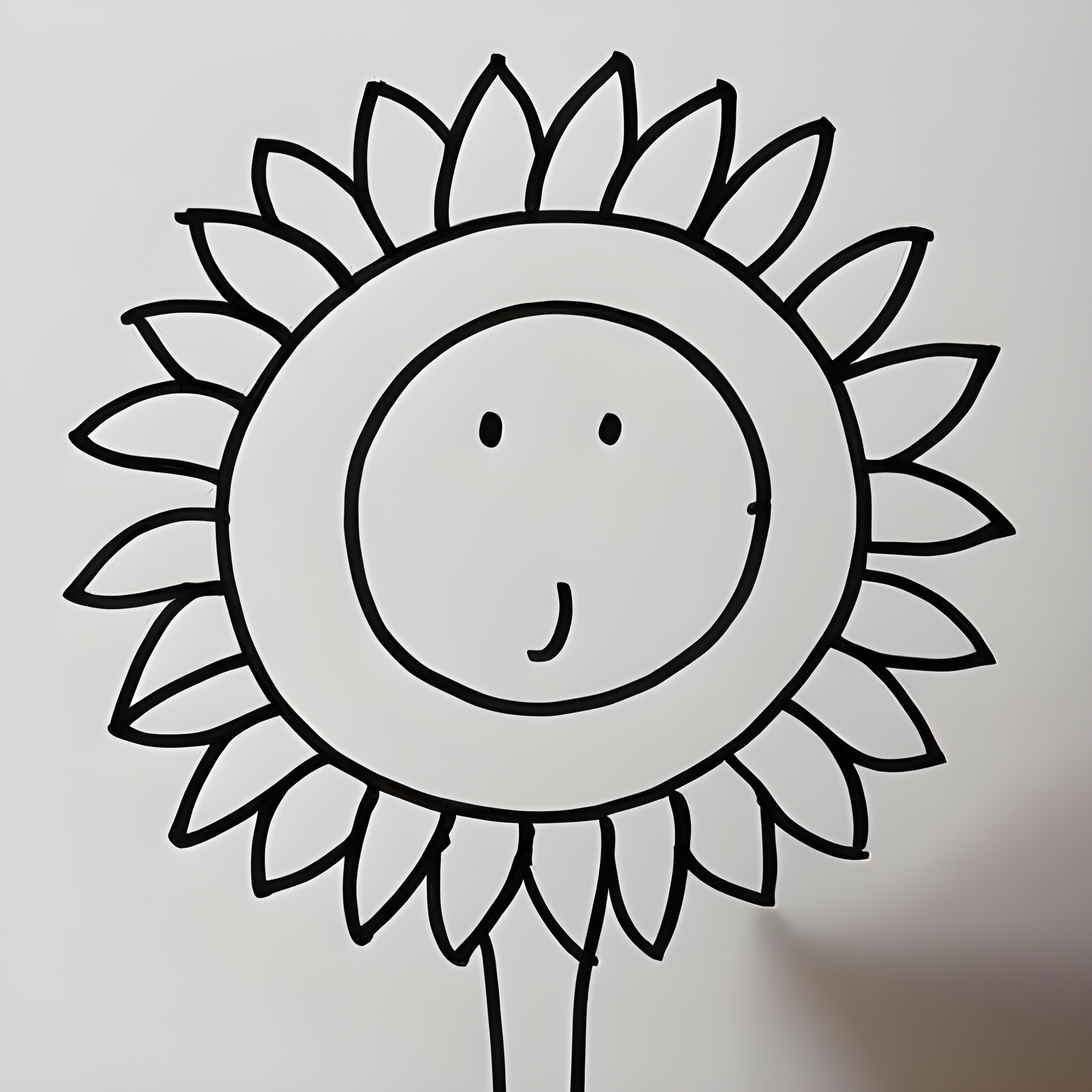 幼儿简笔画太阳花