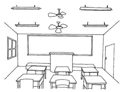 桌椅地球仪都变成什么颜色了教室简笔画图片教室布置简笔画学校教室