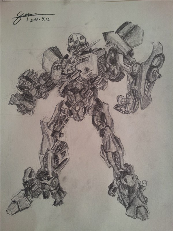 变形金刚大黄蜂素描