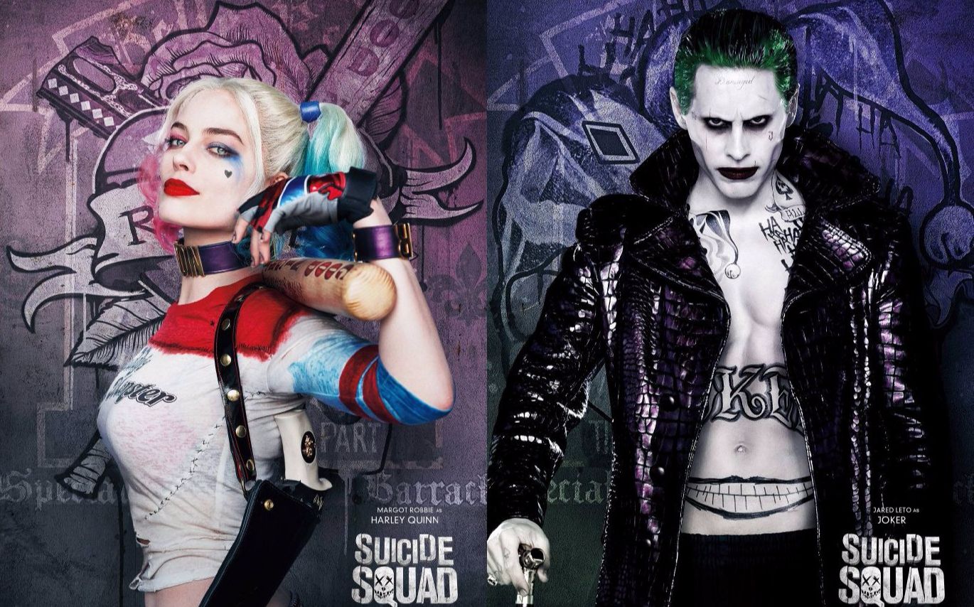 《自杀小队》中同时登场的小丑,小丑女,可说是 dc 最亮眼的反派情侣档