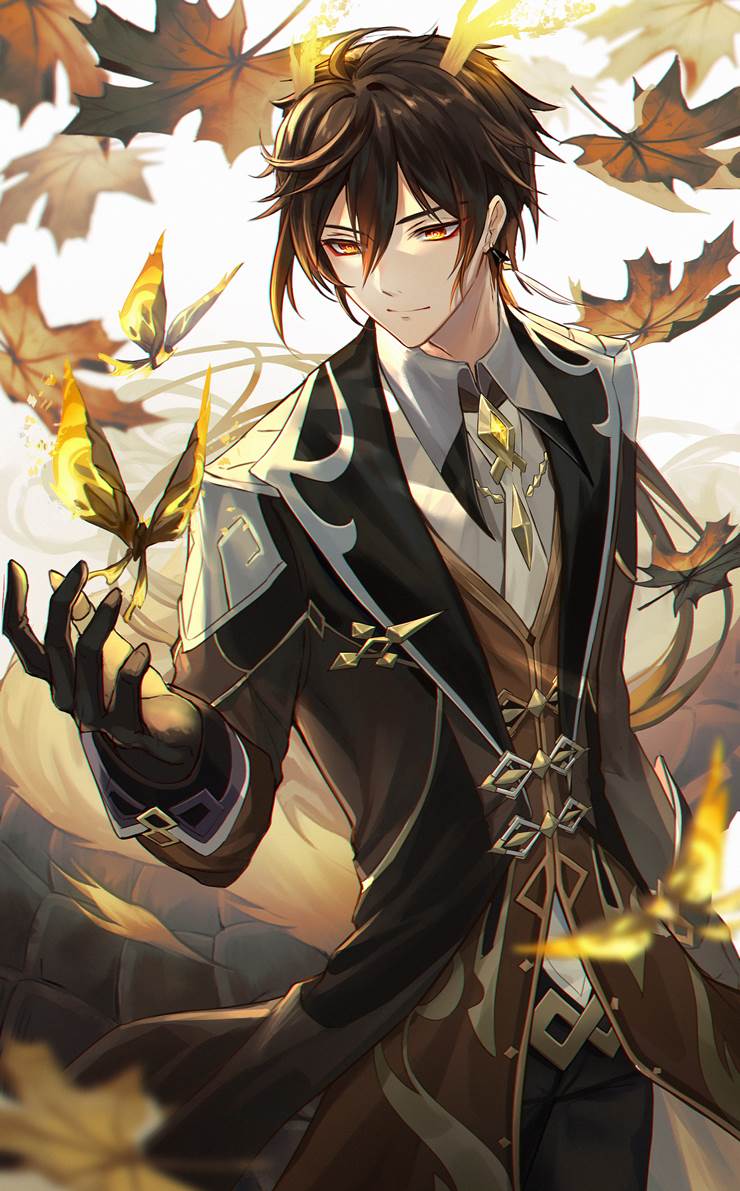 钟离老师生日快乐|插画师云小猫c102土曜西あ50a的钟离插画图片