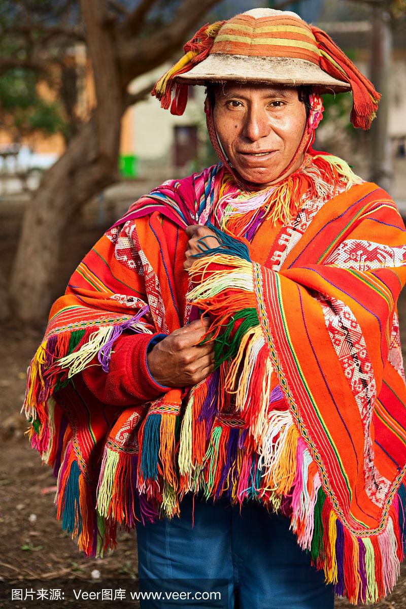 穿着民族服装的秘鲁人,库斯科的圣谷