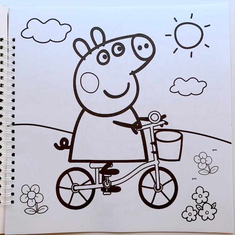 儿童益智涂色绘画本diy填色彩色铅笔画小猪佩琪超级飞侠图案涂鸦