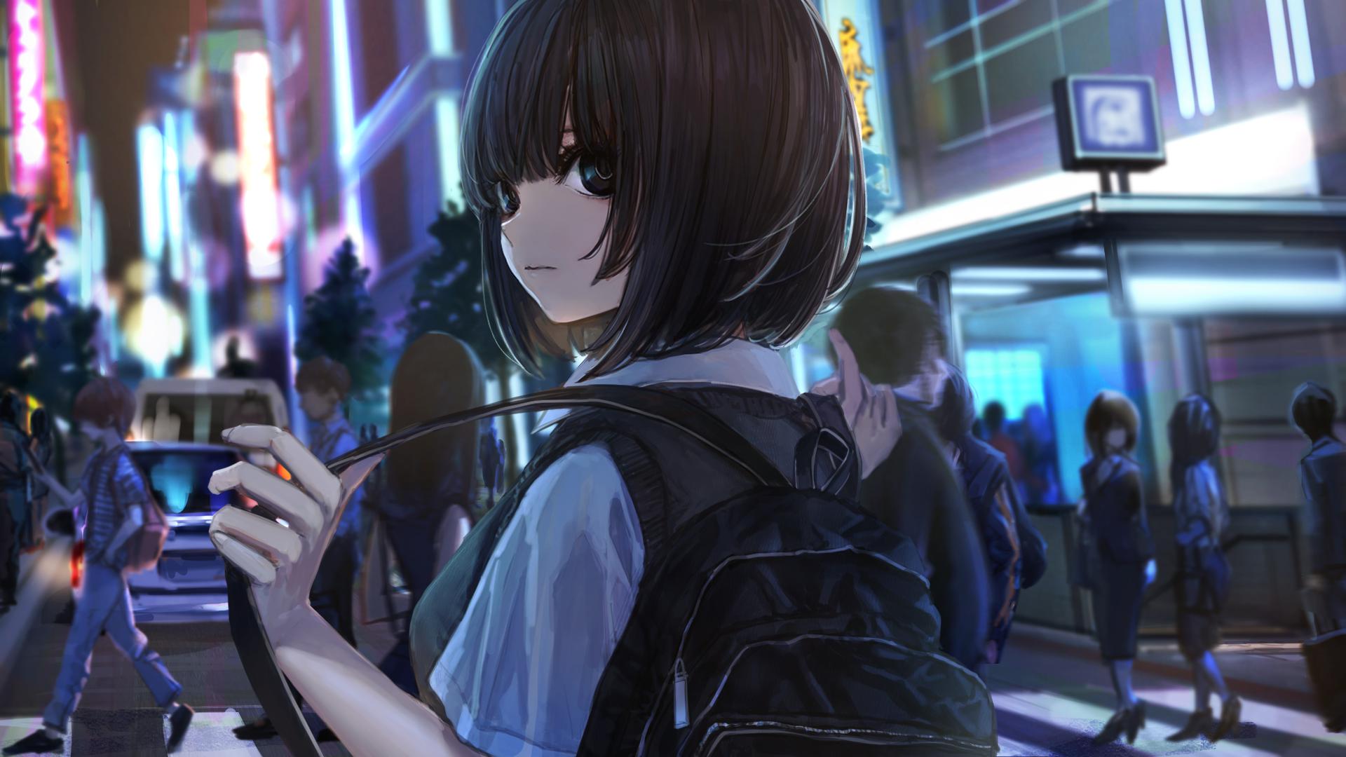 孤独症女插画图片壁纸