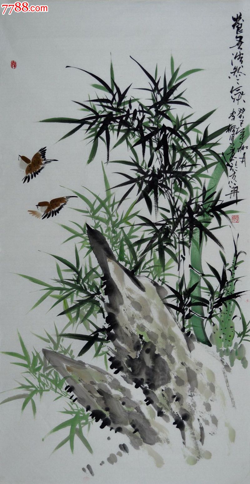 李枫四尺整张花鸟画竹子《竹韵图》