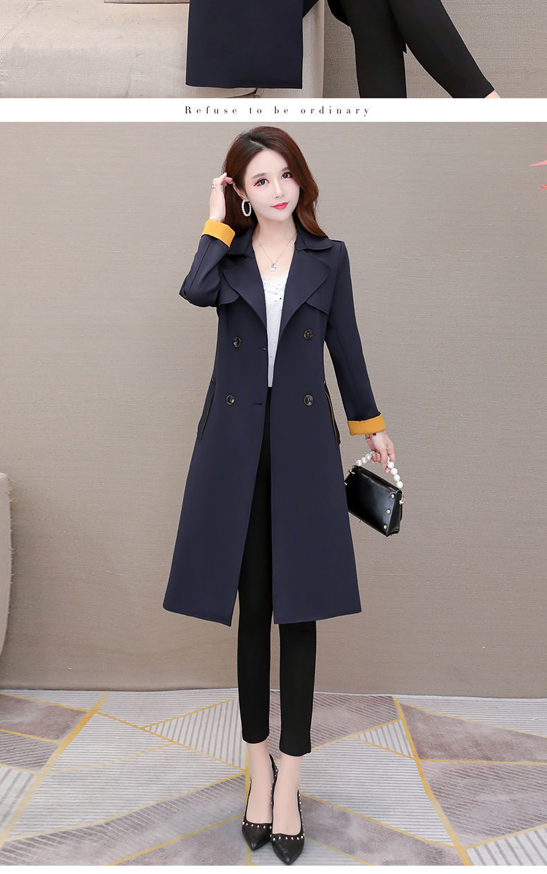 新款风衣女长款过膝女士上档次潮ins秋装外套女洋气百搭时尚潮流咖色