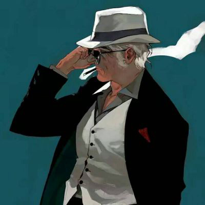 一组成熟大叔头像手绘霸气沧桑大叔范头像