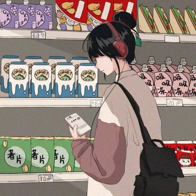 2021便利店情侣头像动漫高清