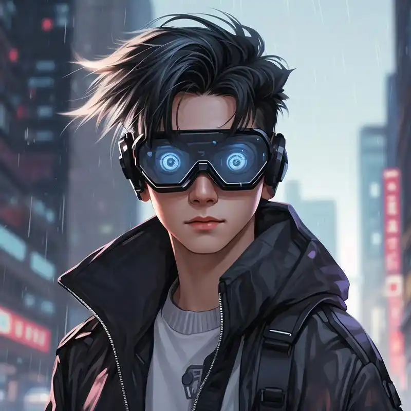 赛博朋克风潮男头像,ins高级质感 探索未来城市的数字魅力,这款赛博