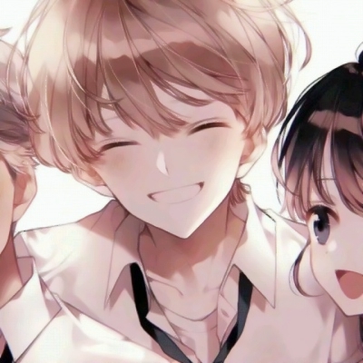 三个人一起用的情头两男一女高清动漫版的三人专用情头图片