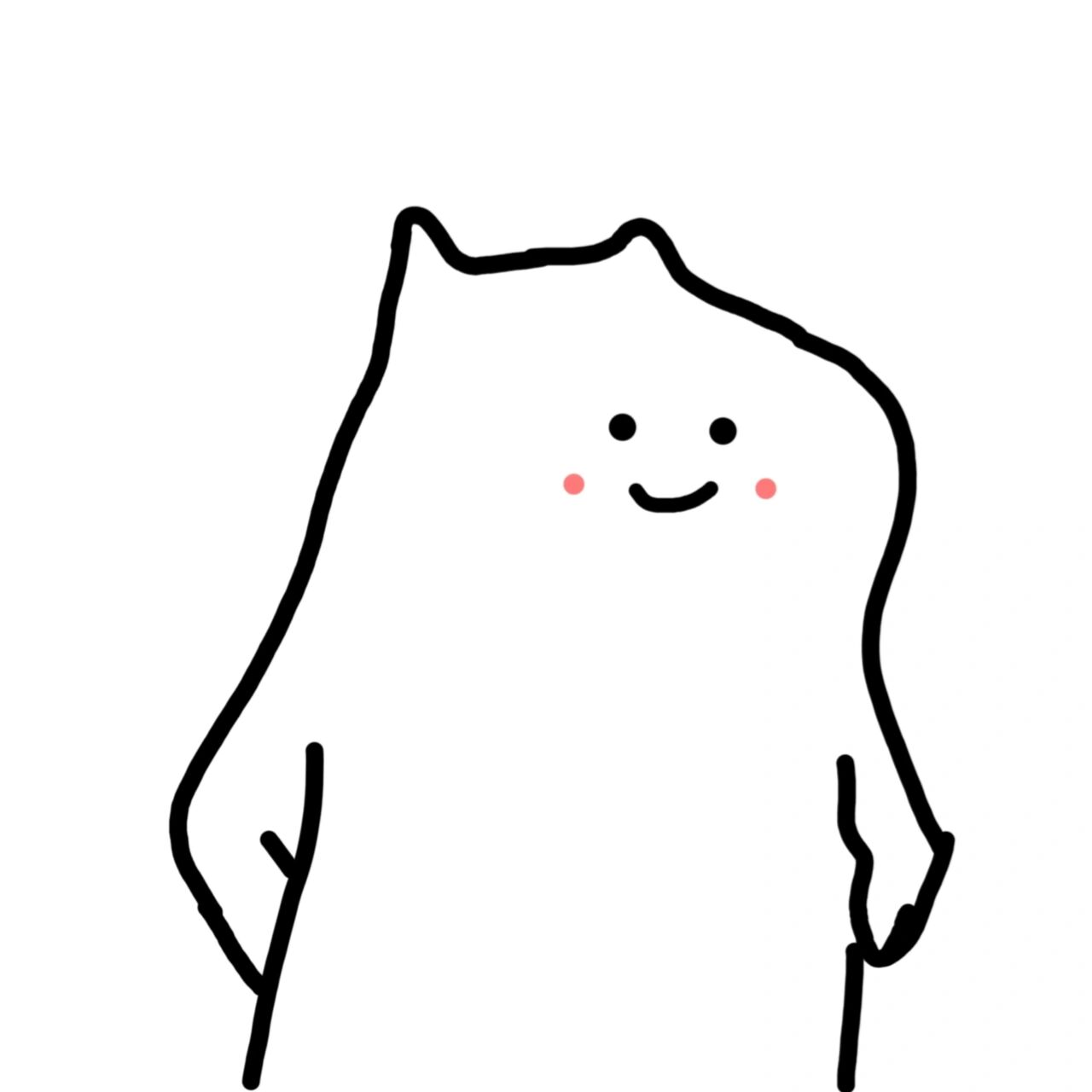 手绘头像#简约头像#白底头像 因为很喜欢这些表情包, 所以就照着画了