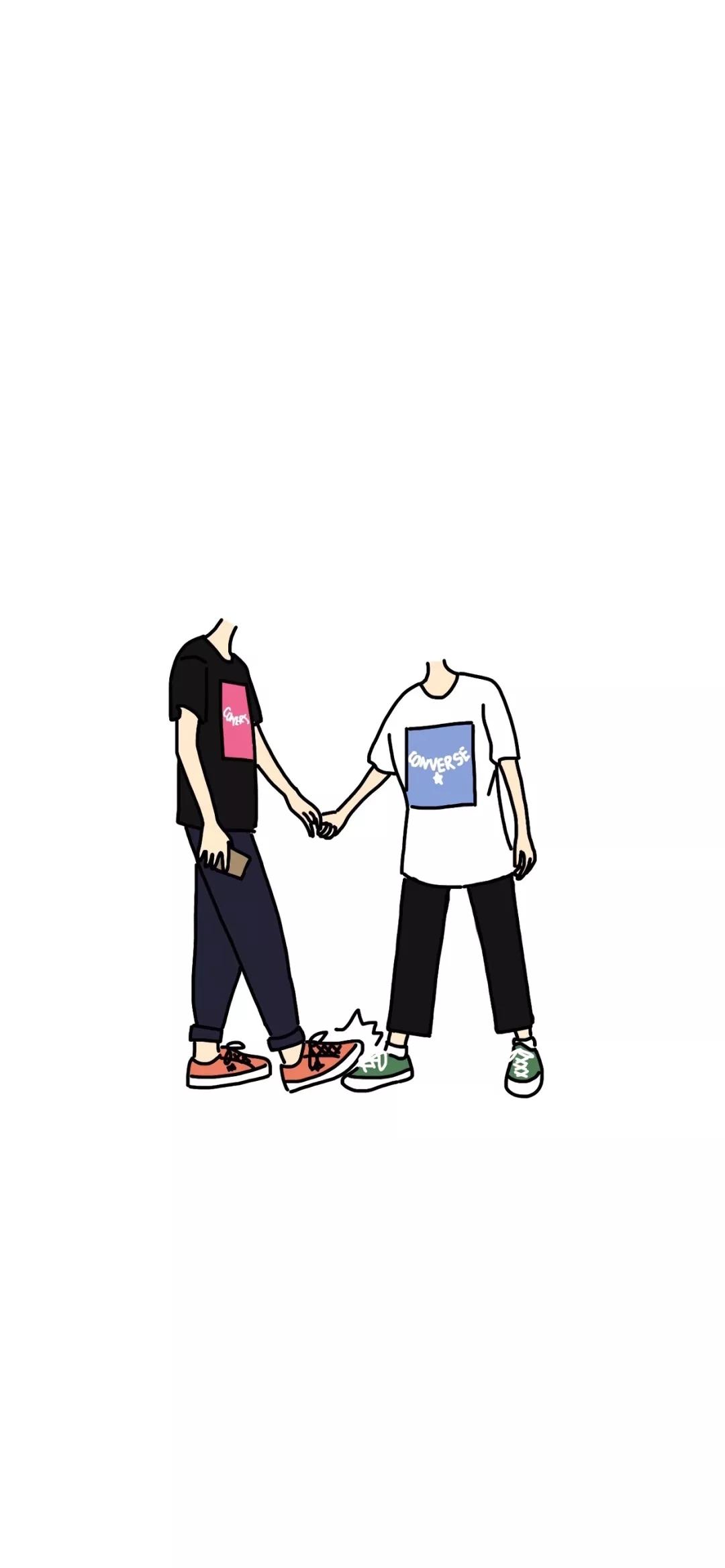 可爱壁纸情侣闺蜜抠图素材