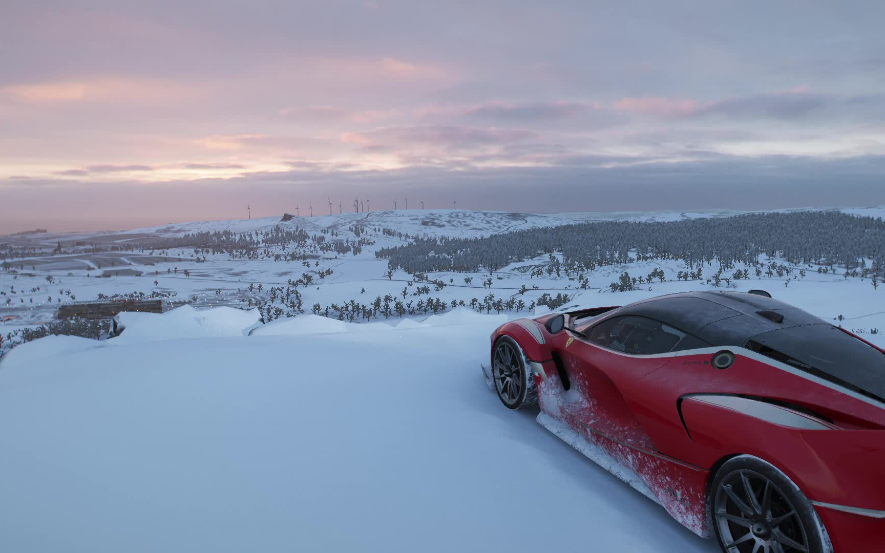 地平线4雪山上的绝美景色