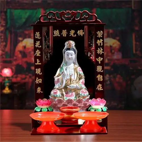 观世音平安摆件辟邪开光南海白玉观音