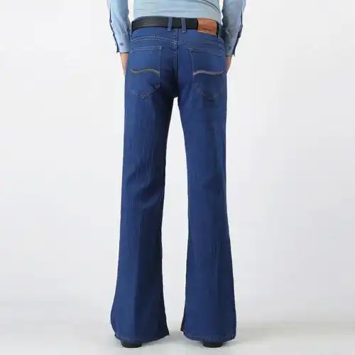 chen g琛寂【2020新款】牛仔裤男微喇叭8年代经典大喇叭裤裤时尚复古