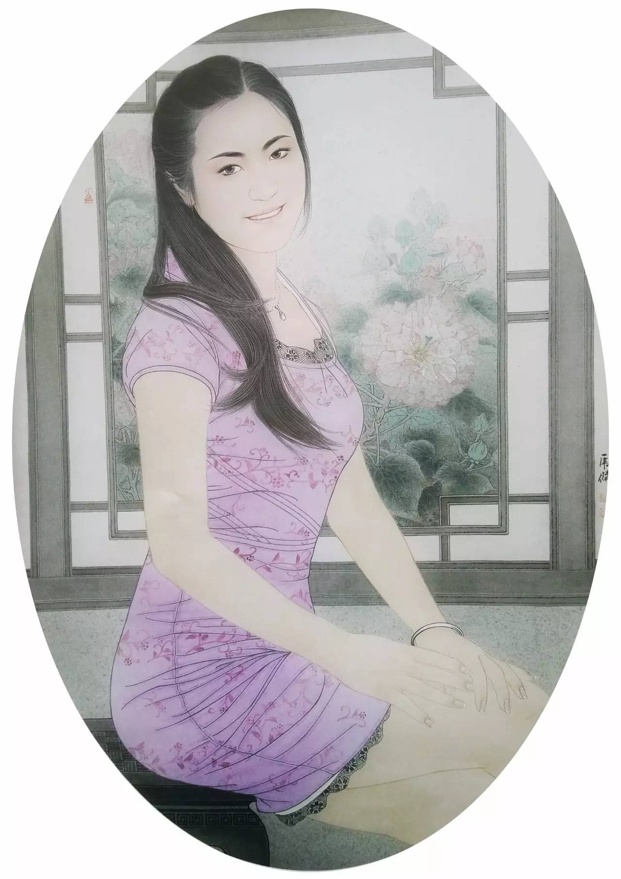 图文教程现代都市女性工笔画技法