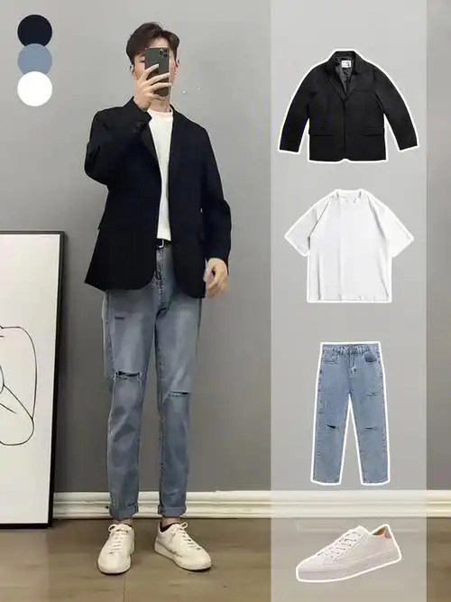 商务通勤风忠属小西装的休闲感搭配