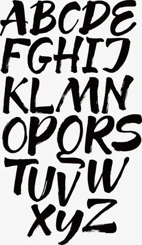 手账英文字母26个手绘卡通可爱动物艺术字【免抠元素png】-90设计网