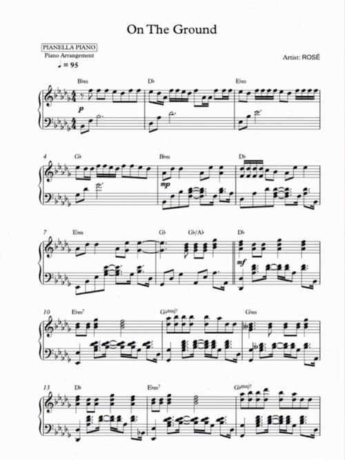 朴彩英ontheground钢琴谱