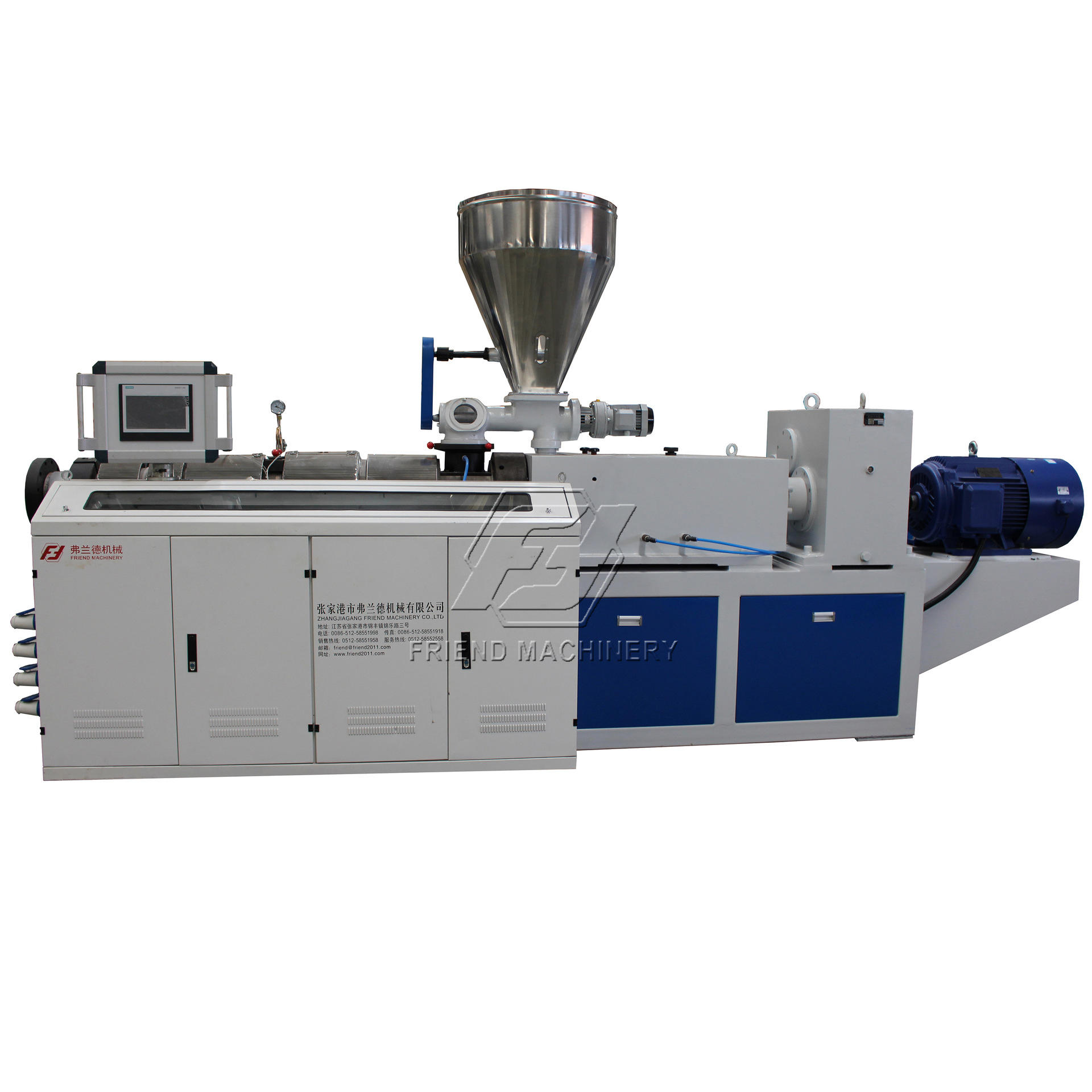 锥双挤出机 pvc管材挤出机 pvc热切造粒机 sjsz65/132挤出机