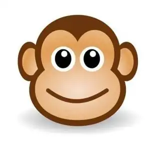 涂色猴子头像简笔画图片