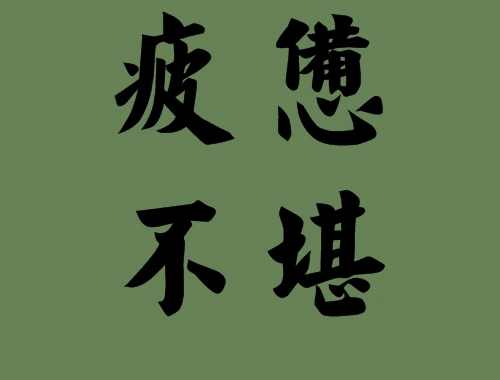 疲惫:极度疲乏;不堪:不能忍受    .形容非常疲乏    .