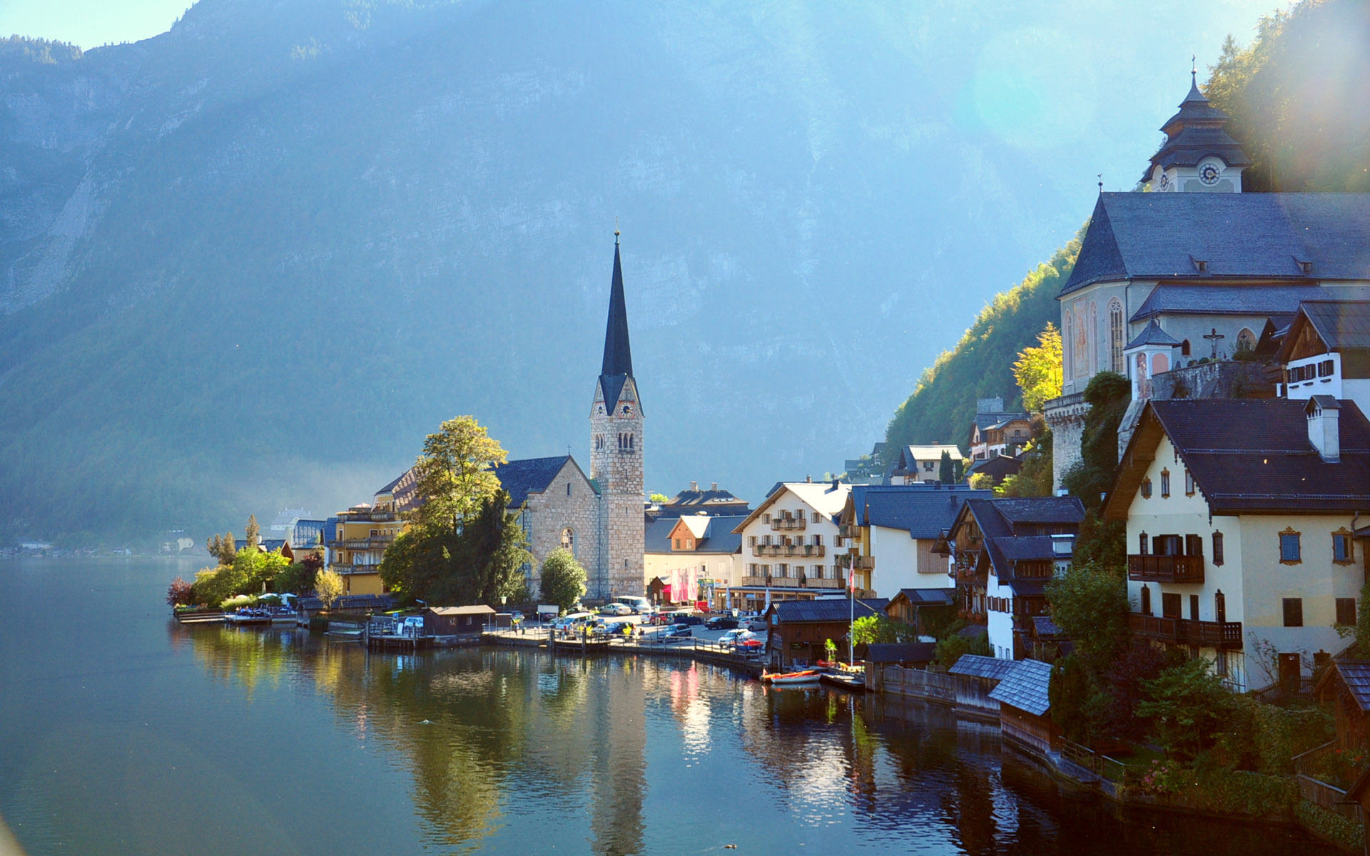 奥地利小镇美景图片桌面壁纸