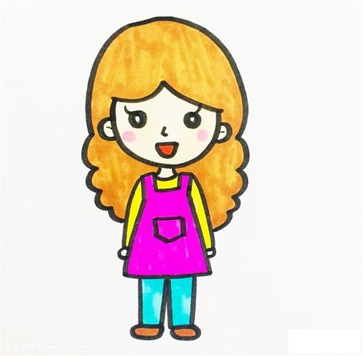 爸爸可爱头像简笔画图片大全集妈妈阿姨女士等人物头像简单画法动漫