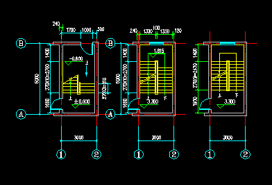 设计某住宅的钢筋混凝土平行双跑楼梯