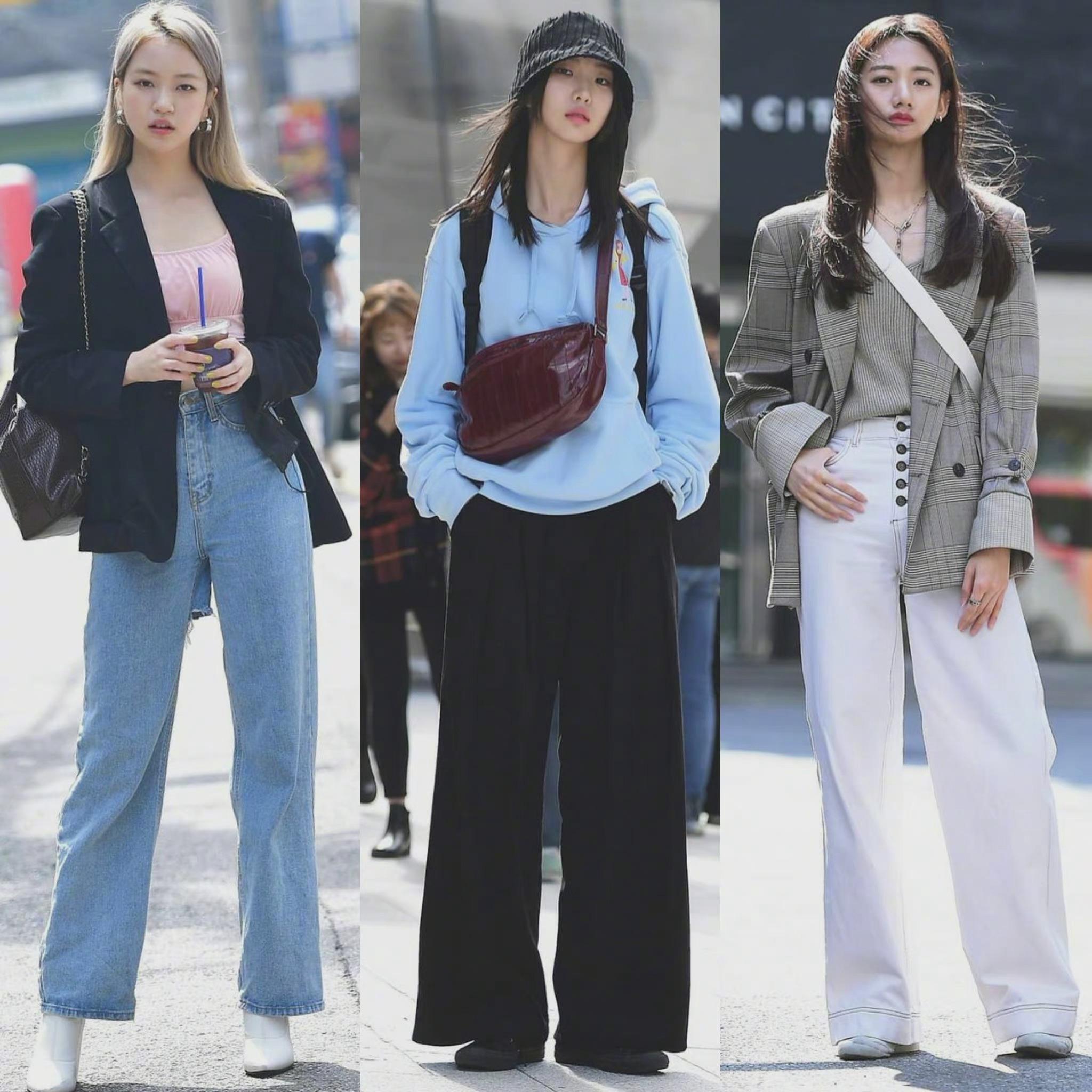首尔街拍韩国女孩出街时髦穿搭