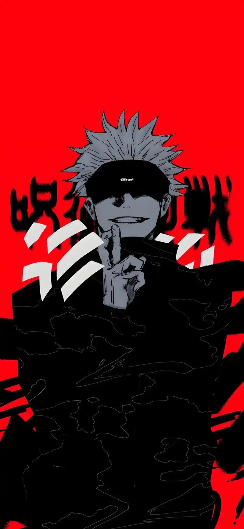 五条捂全面屏壁纸分享#全面屏壁纸 #五条悟 #咒术回战#丢出 - 抖音