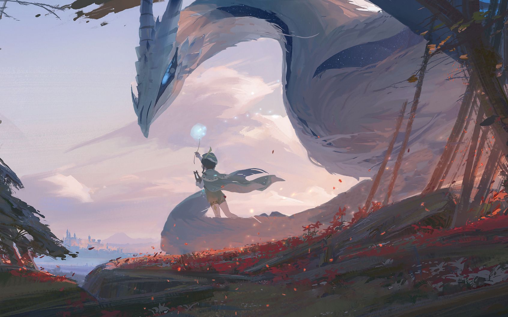 原神动态桌面壁纸温迪和特瓦林