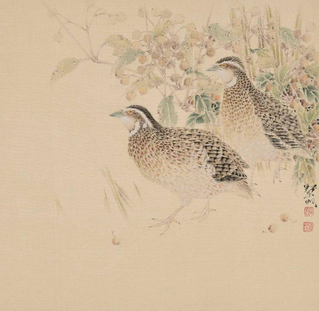 直播拍卖清雅秀润张贤明花鸟画艺术