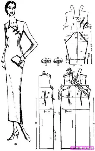 一大批旗袍裁剪纸样图纸,旗袍是女人们的最爱!|手工布艺作品教程