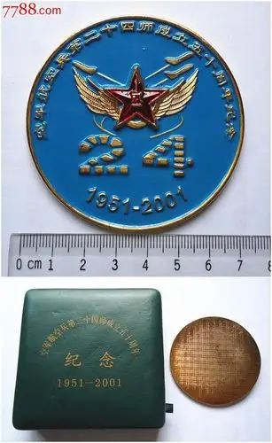 空军航空兵24师成立50周年大铜章