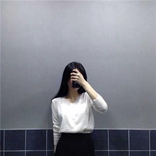 女生头像唯美黑白背影清新高冷全身长发短发背影韩系文艺